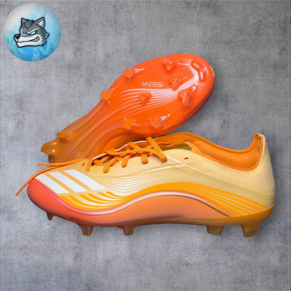 adidas F50 Messi Pro FG Soccer Cleats Ice Tangerine Pack Men's Size 9 JQ0933